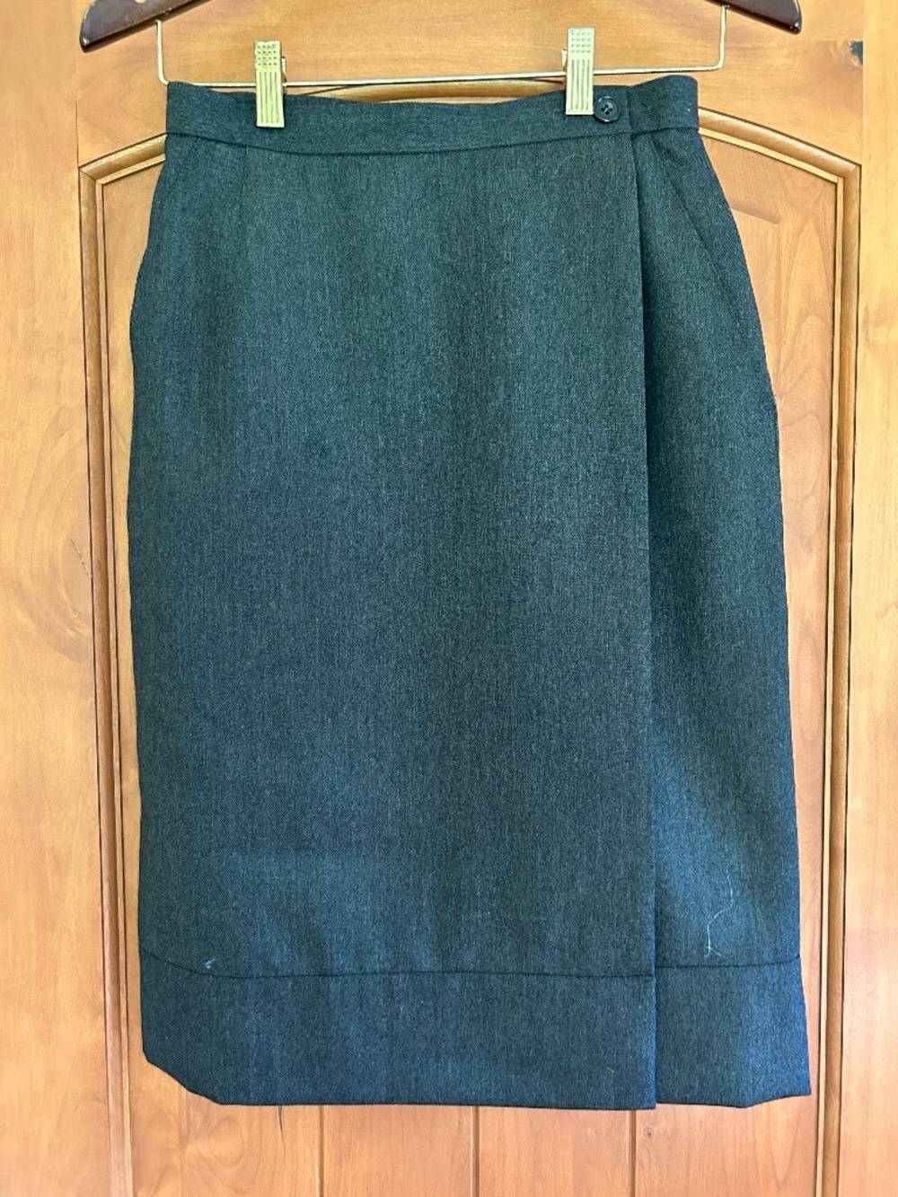Vintage Issey Miyake Wool Wrap Pencil Skirt Made in Japan Size 8